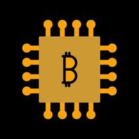 bitcoin patata fritta vettore icona