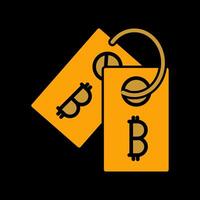 bitcoin etichetta etichetta vettore icona