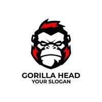 logo della testa di gorilla vettore