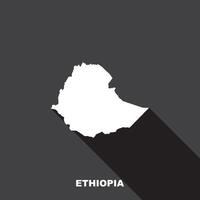 Etiopia carta geografica icona vettore