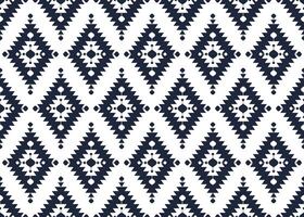geometrico buio blu etnico tessuto senza soluzione di continuità modello su bianca sfondo per stoffa tappeto sfondo involucro eccetera. vettore