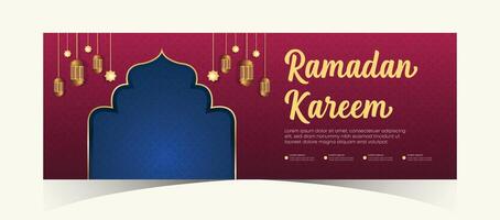 Ramadan kareem ragnatela sfondo super vendita bandiera con podio per Schermo di Prodotto. Ramadan mega grande vendita promozione manifesto e sociale media inviare. islamico speciale offrire promozione bandiera design modello vettore