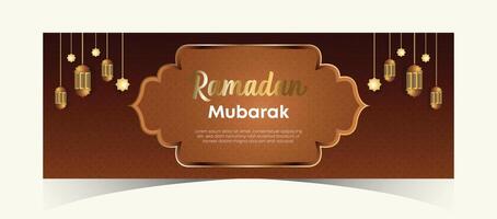 Ramadan kareem ragnatela sfondo super vendita bandiera con podio per Schermo di Prodotto. Ramadan mega grande vendita promozione manifesto e sociale media inviare. islamico speciale offrire promozione bandiera design modello vettore