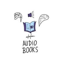 impostato di Audio libri simboli. vettore illustrazione.