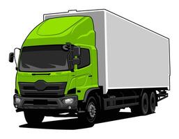 grande verde carico camion mezzi di trasporto vettore