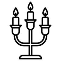 candele e Candelieri icona vettore illustrazione