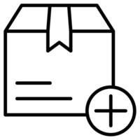 Inserisci Prodotto icona linea vettore illustrazione