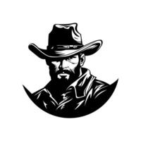 vettore del logo del cowboy