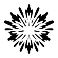 nero vettore esplosione icona isolato su bianca sfondo