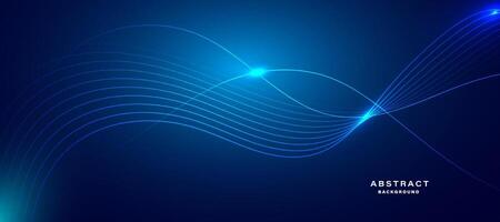 astratto blu moderno sfondo con liscio Linee. dinamico onde. vettore illustrazione.