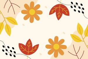 mano disegnato le foglie autunno piatto design illustrazione vettore sfondo modello