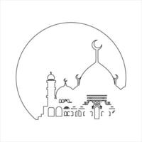schema moschea illustrazione vettore elemento