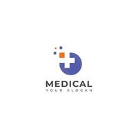 creativo moderno medico logo design. vettore