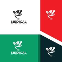 creativo medico farmacia logo design vettore modello.