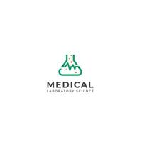 creativo medico laboratorio scienza logo design vettore