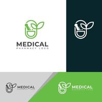 creativo medico farmacia logo design vettore modello.