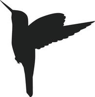 silhouette di colibrì volante illustrazione vettore
