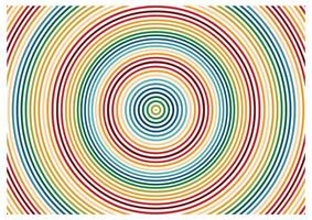 arcobaleno circolare Linee vettore per sfondo disegno, volantino, opuscolo, opuscolo, striscione.