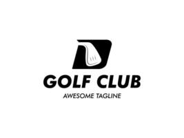 alfabeto lettera logo d per golf logo design modello logo golf campionato vettore