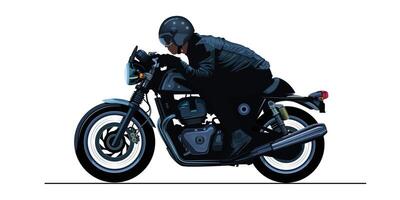 retrò motocicletta vettore con isolato su bianca sfondo per sfondo design.
