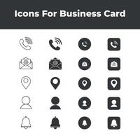 icone per attività commerciale carte design vettore