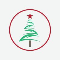 vettore illustrazione di allegro Natale logo e simbol modello design su grigio sfondo