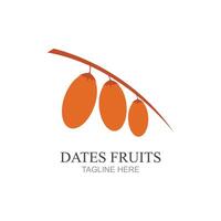 vettore illustrazione di date frutta logo design