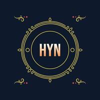 iniziale lettera hyn logo design vettore modello. elegante lusso schema ornamentale logo design.