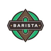 barista logo design vettore modello. attività commerciale cartello, simbolo. adatto per Vintage ▾ caffè negozio.