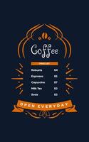caffè negozio menù design modello. vettore illustrazione. adatto per il tuo caffè negozio attività commerciale menù.