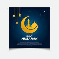 minimo creativo imminente eid al Fitr sociale media inviare design nel 2024, eid inviare disegno, islamico Festival giorno vettore