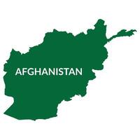 afghanistan carta geografica. carta geografica di afghanistan nel verde colore vettore