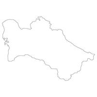 turkmenistan carta geografica. carta geografica di turkmenistan nel bianca colore vettore