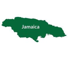 Giamaica carta geografica. carta geografica di Giamaica nel verde colore vettore