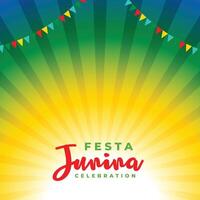 sunburst stile festa junina celebrazione sfondo vettore