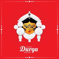 contento Durga pooja indiano Festival carta design sfondo vettore