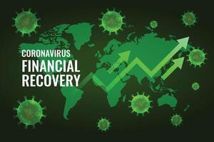 finanziario economia recupero dopo coronavirus urto design vettore