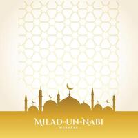 islamico stile milad un nabi Festival carta design vettore