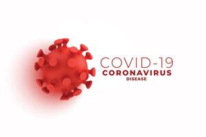 covid19 coronavirus sfondo con 3d cellula design vettore