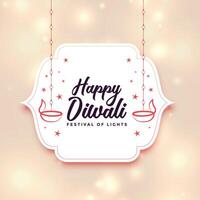 contento Diwali Festival carta decorativo sfondo vettore