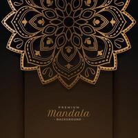 lusso d'oro mandala decorativo modello sfondo vettore