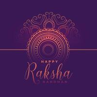 bellissimo contento Raksha bandhan Festival carta tradizionale design vettore