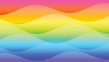 colorato onda stile arcobaleno colori vivace astratto sfondo vettore