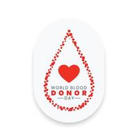 mondo sangue donatore giorno manifesto design vettore