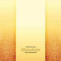 premio mandala d'oro modello sfondo design vettore