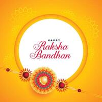 eccezionale Raksha bandhan Festival carta con rakhi design vettore