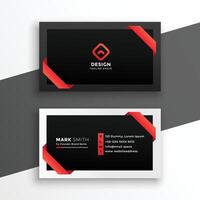 elegante rosso e nero attività commerciale carta design vettore