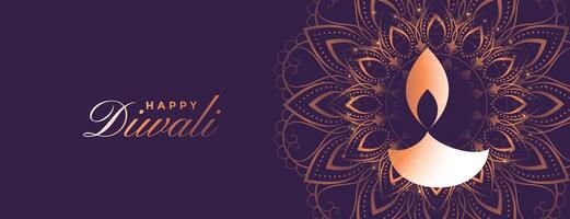 contento Diwali indiano stile mandala decorazione design vettore