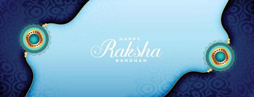 elegante Raksha bandhan Festival auguri carta modello vettore
