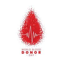 mondo sangue donatore giorno concetto manifesto design vettore